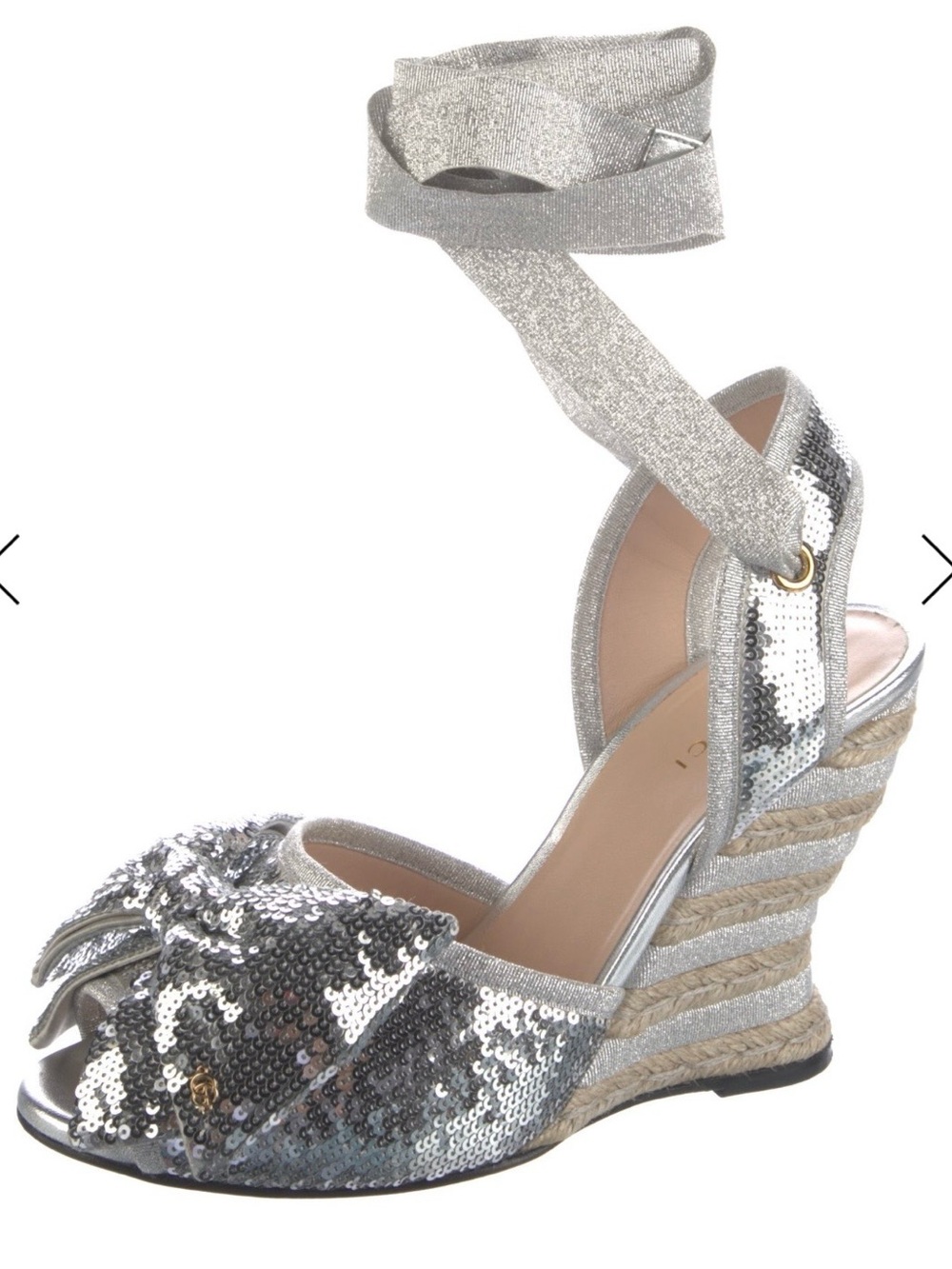 Gucci GG Espadrille Sequin Sandal